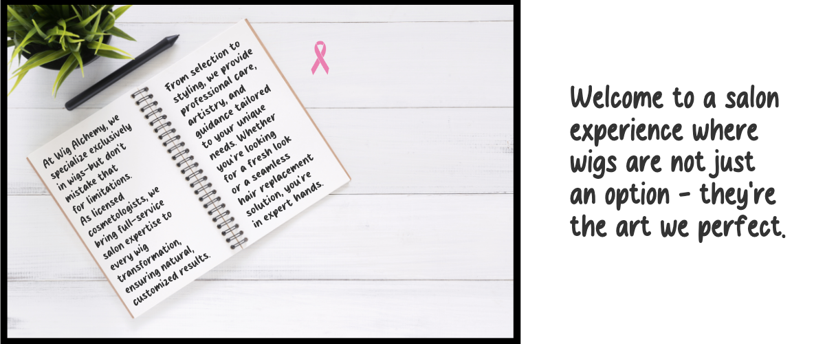 A banner explaining that we are cosmetologists.